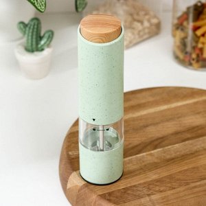 Мельница Soft bamboo, керамический механизм, цвет зелёный