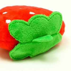 Игрушка для собак "Ягода-клубника", 10 х 10 х 4 см, красная