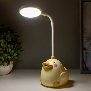 Настольная лампа "Лала" LED 3Вт АКБ желтый 9,5х11х33 см RISALUX
