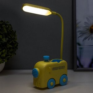 Настольная лампа "Паровоз" LED 1,5Вт USB АКБ желто-синий 11,5х34 см