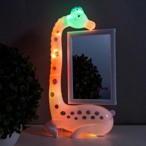 Настольная лампа с фоторамкой "Жираф" LED 3Вт USB белый 17х8х30 см