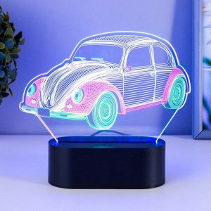 RISALUX Светильник сенсорный &quot;Машина&quot; LED USB (90см) от батареек 3xАА черный 16х5,5х17,2 см