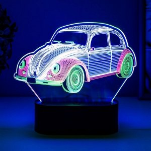 RISALUX Светильник сенсорный &quot;Машина&quot; LED USB (90см) от батареек 3xАА черный 16х5,5х17,2 см