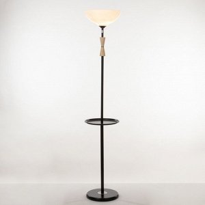 Торшер напольный BayerLux«Клаудия» со столиком, 1x15 Вт, Е27, черный, 29x29x150 см