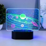 Светильник сенсорный &quot;Космос&quot; LED USB (90см) от батареек 3xАА черный 17,7х5,5х16,7 см
