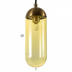 Светильник "Олви" G9 40Вт черный-желтый 7х7х20-120 см