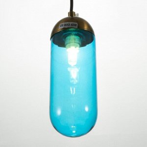 Светильник "Олви" G9 40Вт черный-синий 7х7х20-120 см