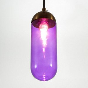 Светильник "Олви" G9 40Вт черный-фиолетовый 7х7х20-120 см