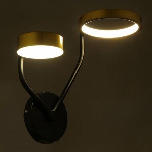 Бра 2292/2 LED 30Вт 3000-6000К черно-золотой 34х33х20,5 см