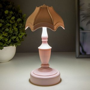 Настольная лампа "Селезия" LED 2Вт АКБ розовый 9,5х9,5х19 см
