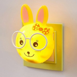 Ночник LED "Умный Зайчонок",12 см, 4W с фотоэлементом (V220) МИКС, пластик RISALUX