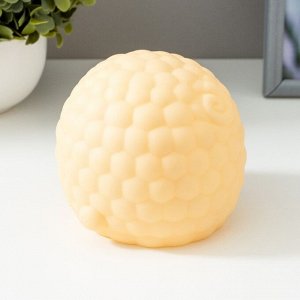 Фигурка светящаяся RISALUX «Барашек», LED-ночник, от батареек LR44, жёлтый, 9x9x8 см
