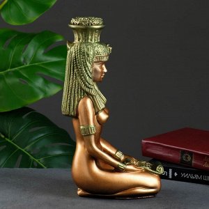 Фигура "Клеопатра" медный с золотом, 31х20х12см