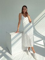 Charmstore / Платье-комбинация из смесового шелка (белый)