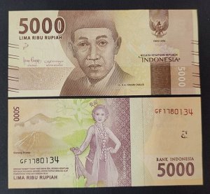 Индонезия 5000 рупий 2016 UNC