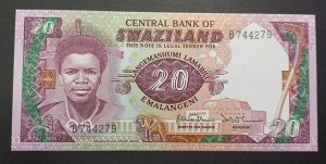 Свазиленд 20 эмальгени 1987 UNC