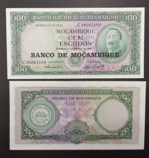 Мозамбик Португальский 100 эскудо 1970 UNC