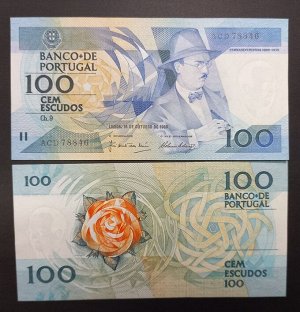 Португалия 100 эскудо 1986 UNC