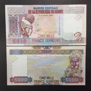 Гвинея 5000 франков 2012 UNC