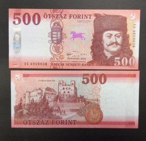 Венгрия 500 форинтов 2018 UNC