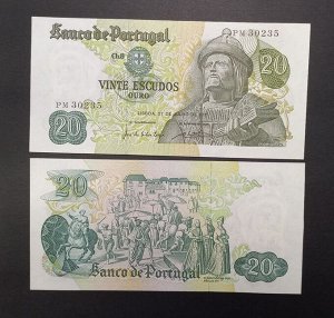 Португалия 20 эскудо 1971 UNC