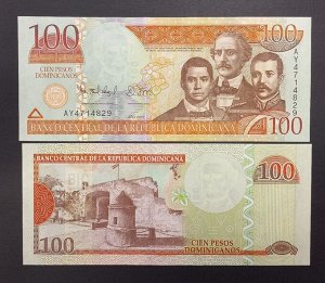 Доминикана 100 песо 2012 UNC