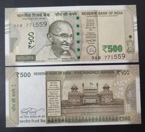 Индия 500 рупий 2017 UNC