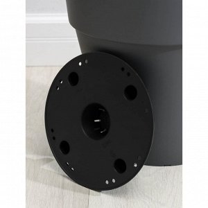 Кашпо для цветов со вставкой Tarragon, 14 л, d=31 см, h=28.8 см, серое