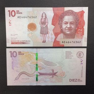 Колумбия 10000 песо 2017 UNC