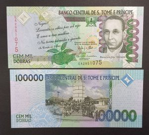 Сан Томе и Принсипи 100000 добрас 1996 UNC