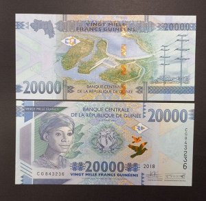 Гвинея 20000 франков 2018 UNC