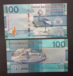 Гамбия 100 даласи 2019 UNC