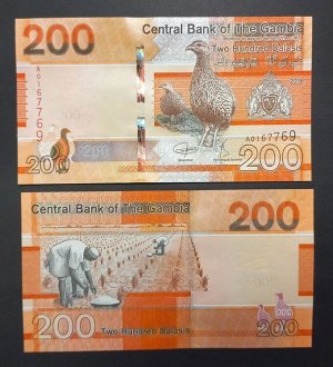 Гамбия 200 даласи 2019 UNC