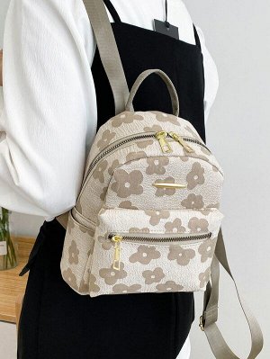 Функциональный рюкзак с цветочным принтом