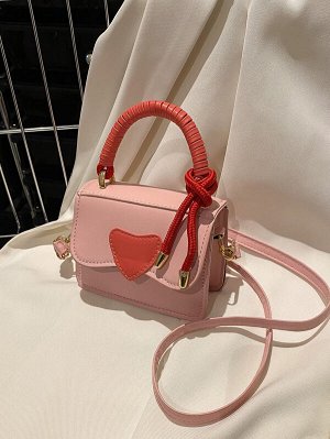 Квадратная сумка мини в форме сердечка