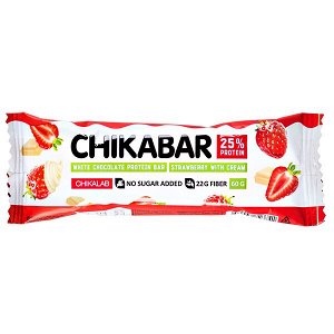Батончик CHIKALAB глазированный CHIKABAR Strawberry Cream 60 г 1/20