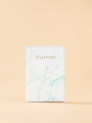 Чехол для паспорта буква & с мраморным узором