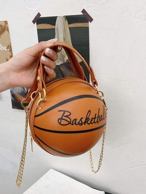 Круглая сумка мини в форме баскетбола