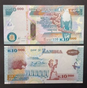 Замбия 10000 квача 2008 UNC