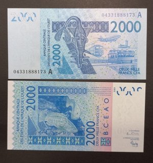Западная Африка КФА 2000 франков литера А (Кот-Д-Ивуар) UNC