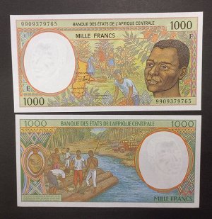 Центр Африка 1000 франков 2002 UNC
