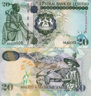 Лесото 20 малоти 2009 UNC