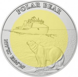 Арктика 5 долларов Белый медведь