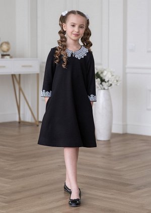 Платье школьное Клара, цвет черный