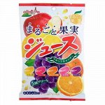 Японские фруктовые мультивитаминные леденцы 76гр
