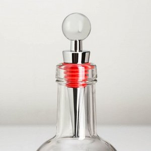 Пробка для бутылки Ice, 9 см, цвет красный