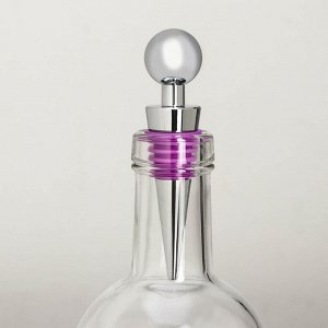 Пробка для бутылки Ice, 9 см, цвет фиолетовый