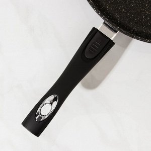 Сковорода «Гранит», d=28 см, съёмная ручка, антипригарное покрытие, цвет чёрный