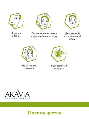 "ARAVIA Laboratories" Пенка для умывания с коллоидной серой и экстрактом женьшеня Anti-Acne Cleansing Foam, 150 мл/8