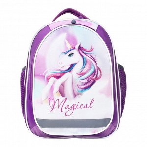 Рюкзак школьный Calligrata Magic unicorn, 37 х 27 х 16 см, эргономичная спинка